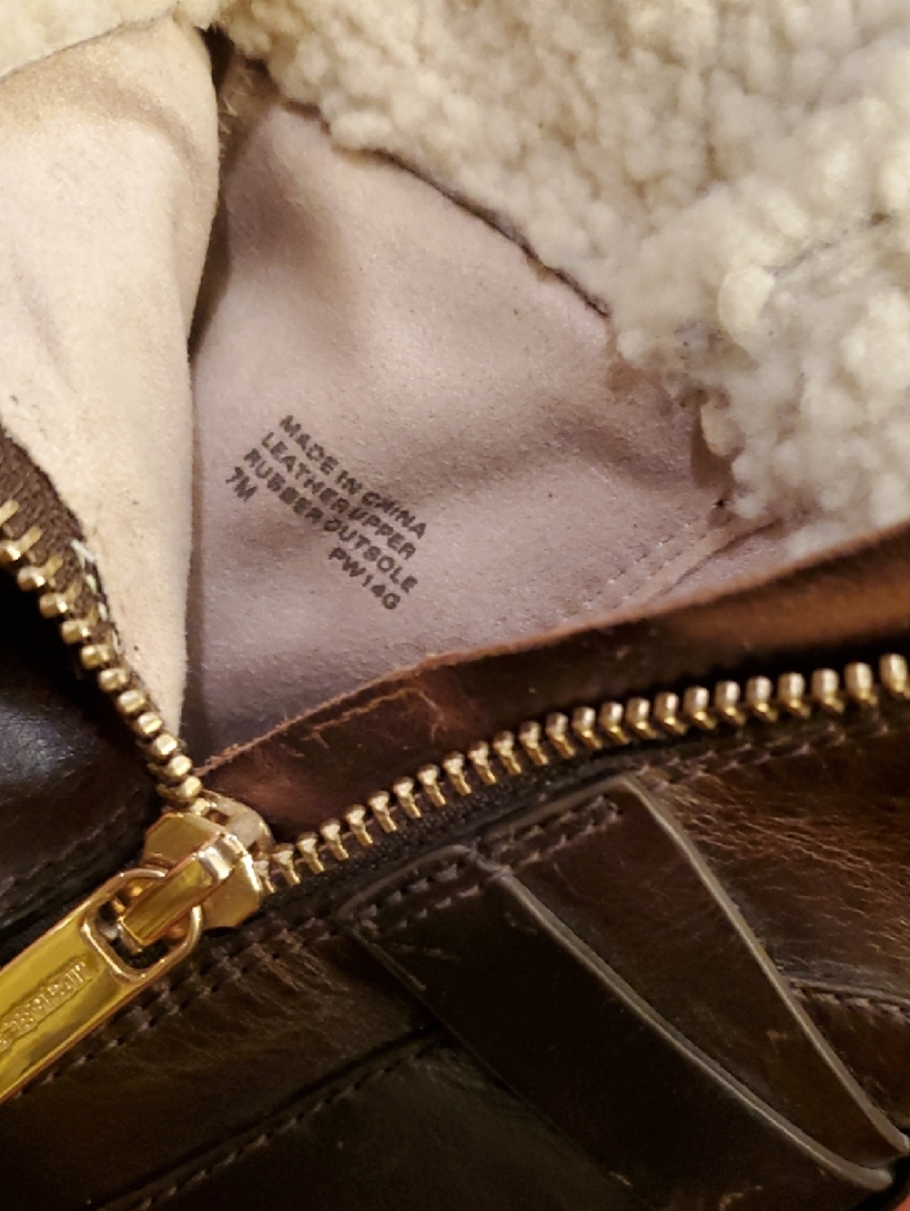 Michael Kors Women's Brown Leather Mid Calf 4in Heel Boots Shearling Distressed - Picture 8 of 15